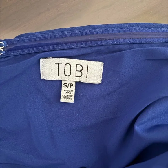 Royal blue strapless dress - Picture 2 of 2